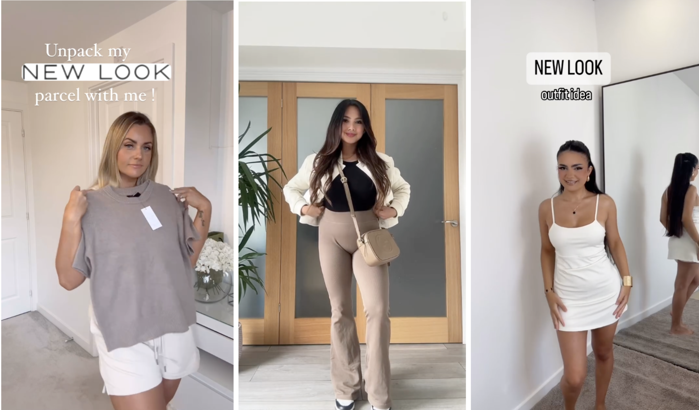 New Look ambassadors posting TikToks and Instagram Reels about New Look